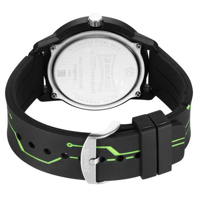 Sonata Volt Quartz Analog Black Dial Polyurethane Strap Watch for Men