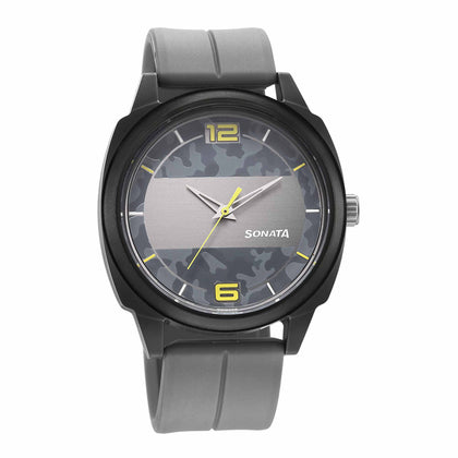 Camo Multicoloured Dial Plastic Strap Watch for Men