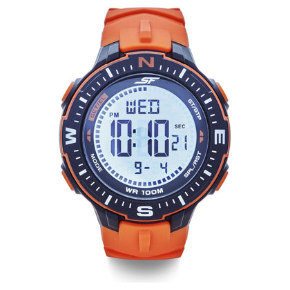 SF Digital Dial Silicone Strap Watch for Men