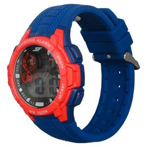 SF Digital Dial Silicone Strap Watch for Men