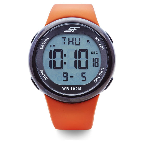 SF Digital Dial Silicone Strap Watch for Men