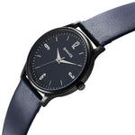 Sonata Aspire Quartz Analog Blue Dial Leather Strap Watch for Men