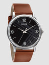 Sonata  Smart Plaid from Black Dial Analog Watch for Men 77105SL02