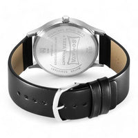 Sonata Aspire Quartz Analog Black Dial Leather Strap Watch for Men 77105SL14