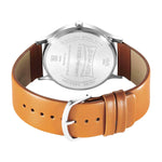 Sonata Aspire Quartz Analog Silver Dial Leather Strap Watch for Men