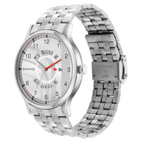 Sonata Workwear Silver Dial Stainless Steel Strap Analog Watch for Men