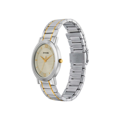 Champagne Dial Alog Watch