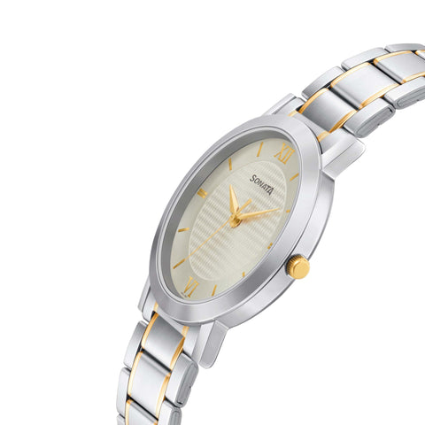 Champagne Dial Alog Watch