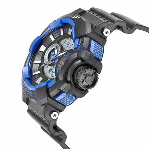 SF Quartz Digital Analog Digital Black Dial PU Strap Watch for Men 77118PP06