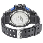 SF Quartz Digital Analog Digital Black Dial PU Strap Watch for Men 77118PP06