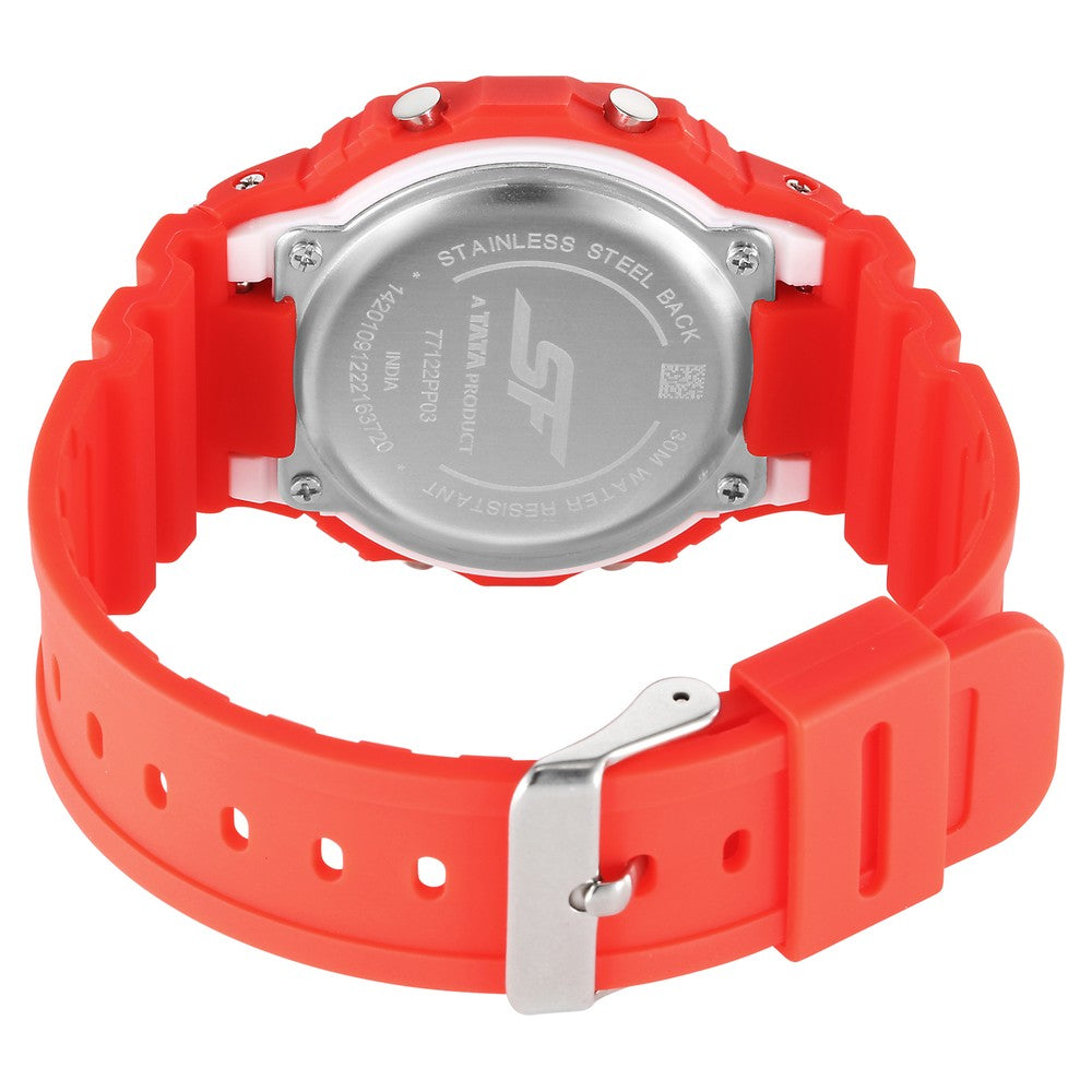 SF Hexa Digital Dial Unisex Watch With Polyurethane Strap