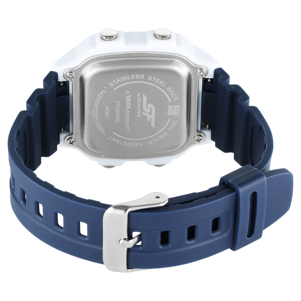 SF Hexa Digital Dial Unisex Watch With Polyurethane Strap
