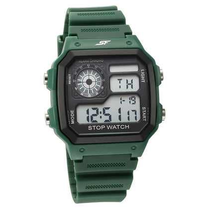 SF Hexa Digital Dial Unisex Watch With Polyurethane Strap
