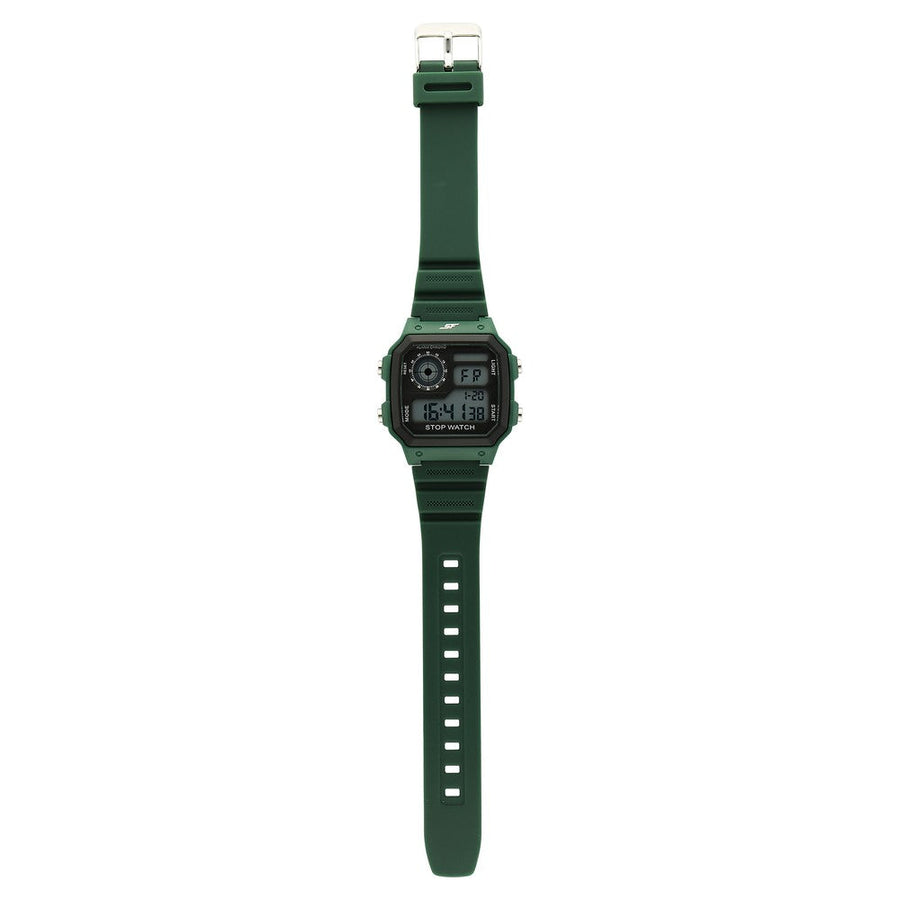 SF Hexa Digital Dial Unisex Watch With Polyurethane Strap