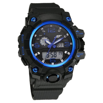 SF Sparq Ana Digi Black Dial Polyurethane Strap Watch for Men