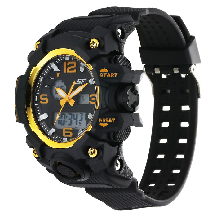 SF Sparq Ana Digi Black Dial Polyurethane Strap Watch for Men