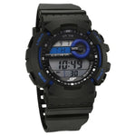 SF Sporty Digital Black Dial Black Polyurethane Strap Watch for Men