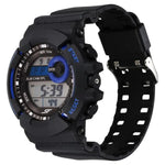 SF Sporty Digital Black Dial Black Polyurethane Strap Watch for Men