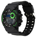 SF Sporty Digital Black Dial Black Polyurethane Strap Watch for Men