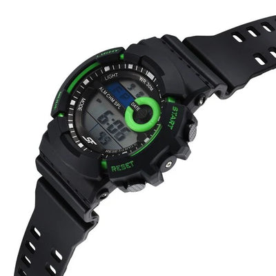 SF Sporty Digital Black Dial Black Polyurethane Strap Watch for Men