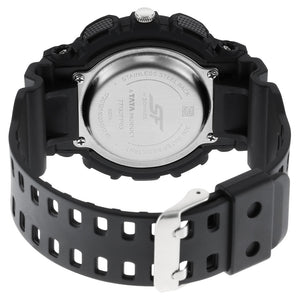 Sonata SF Dreamer Series Quartz Digital Analog Digital Black Plastic Strap for Men