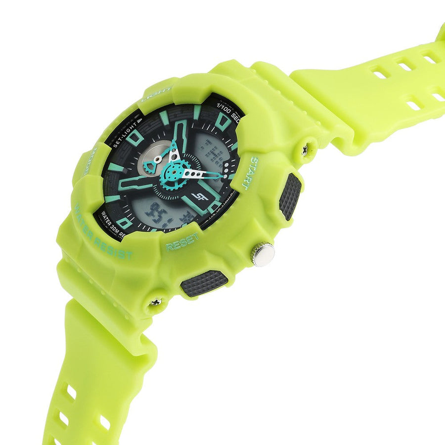 Sonata SF Dreamer Series Quartz Digital Analog Digital Black Plastic Strap for Men