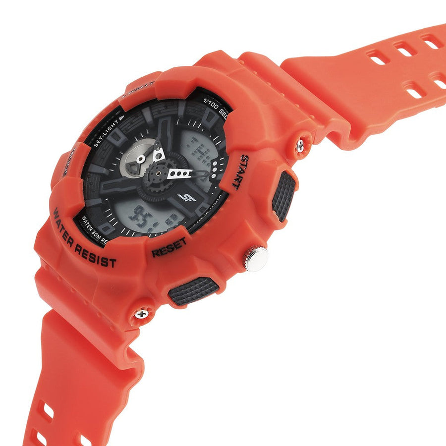 Sonata SF Dreamer Series Quartz Digital Analog Digital Black Plastic Strap for Men