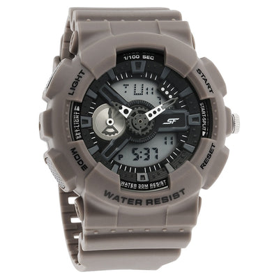 Sonata SF Dreamer Series Quartz Digital Analog Digital Black Plastic Strap for Men
