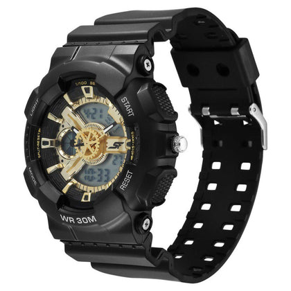 SF Bold Black & Gold Design Men's Watch - Perfect Blend of Elegance and Strength