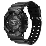 SF Sleek All-Black Chronograph Men's Watch - Modern Minimalist Design for the Professional
