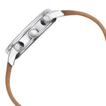 Sota Quartz Multifunction Silver Dial Brown Leather Strap Watch For Men (77139SL01)