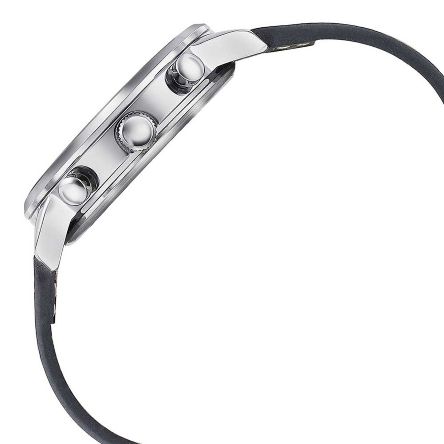 Sonata Quartz Multifunction Black Dial Black Leather Strap Watch For Men