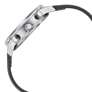 Sonata Quartz Multifunction Black Dial Black Leather Strap Watch For Men