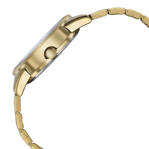 Sonata Quartz Analog with Day and Date Green Dial Golden Stainless Steel Strap Watch For Men