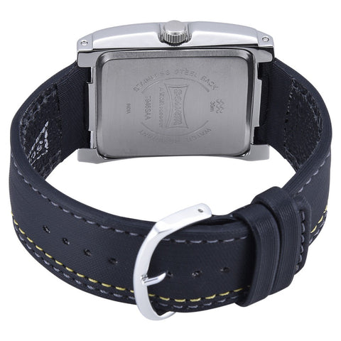 Sonata Quartz Analog Yellow Dial Leather Strap Watch for Men