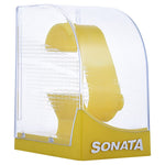 Sonata Quartz Analog Yellow Dial Leather Strap Watch for Men