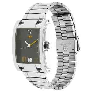 Sonata Quartz Analog with Date Black Dial Stainless Steel Strap Watch for Men