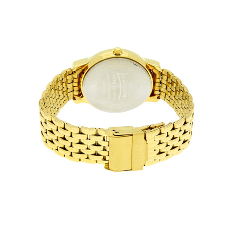 Sonata Quartz Analog with Day and Date White Dial Stainless Steel Strap Watch for Men