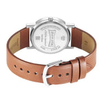 Sonata Classic Quartz Analog Blue Dial Brown Leather Strap Watch for Men