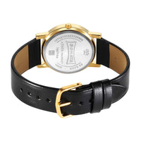Sonata Classic Quartz Analog Silver Dial Black Leather Strap Watch for Men