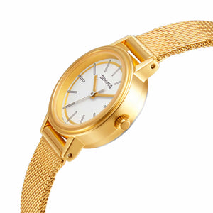 Essentials White Dial Stainless Steel Strap