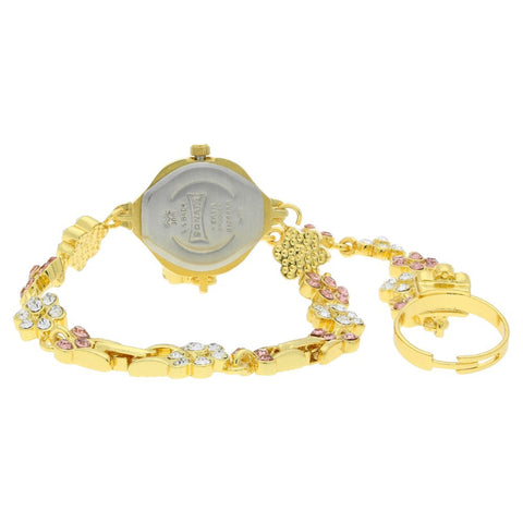 Sonata Quartz Analog Pink Dial Metal Strap Watch for Women