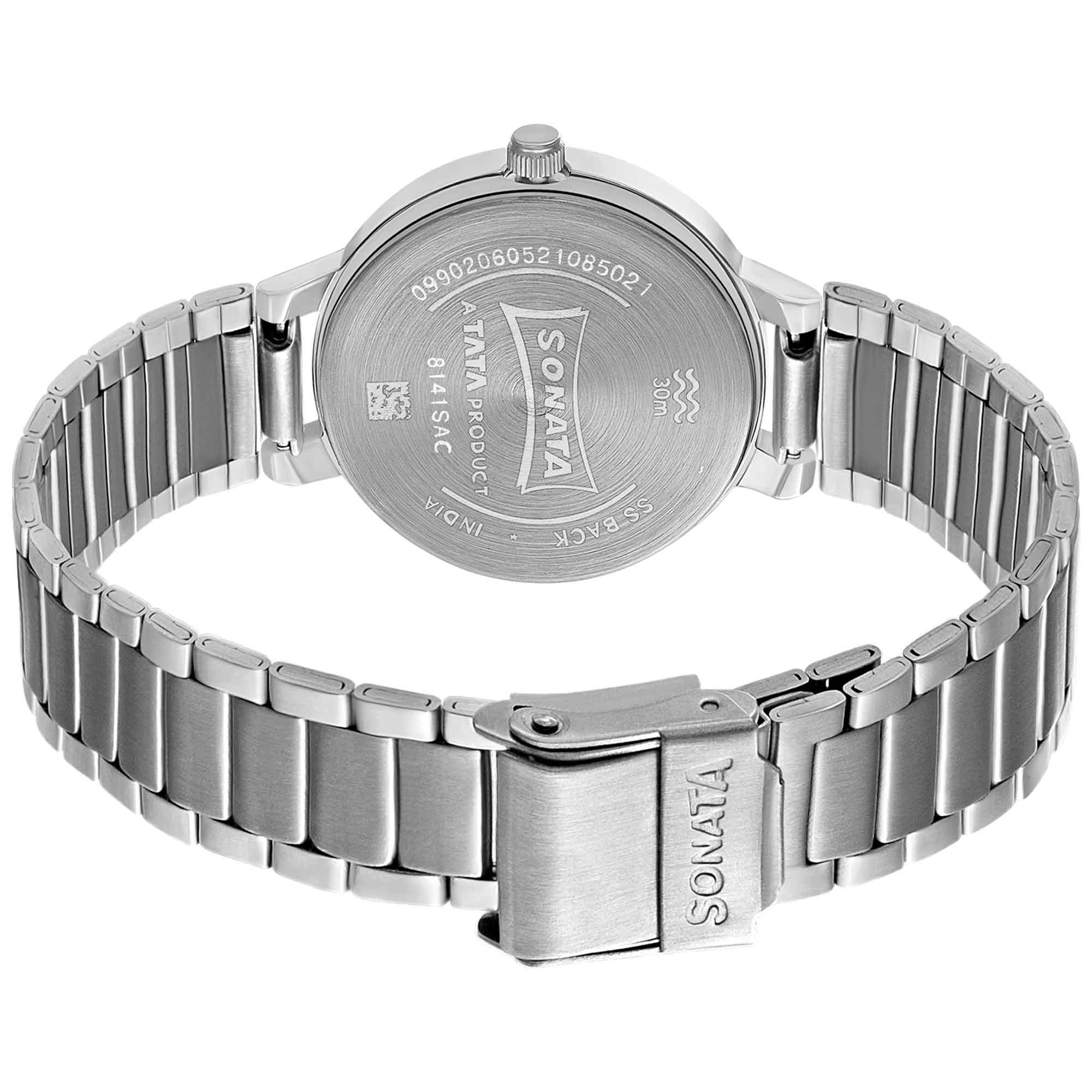 Sonata Unveil Quartz Multifunction Stainless Steel Strap Watch for Women