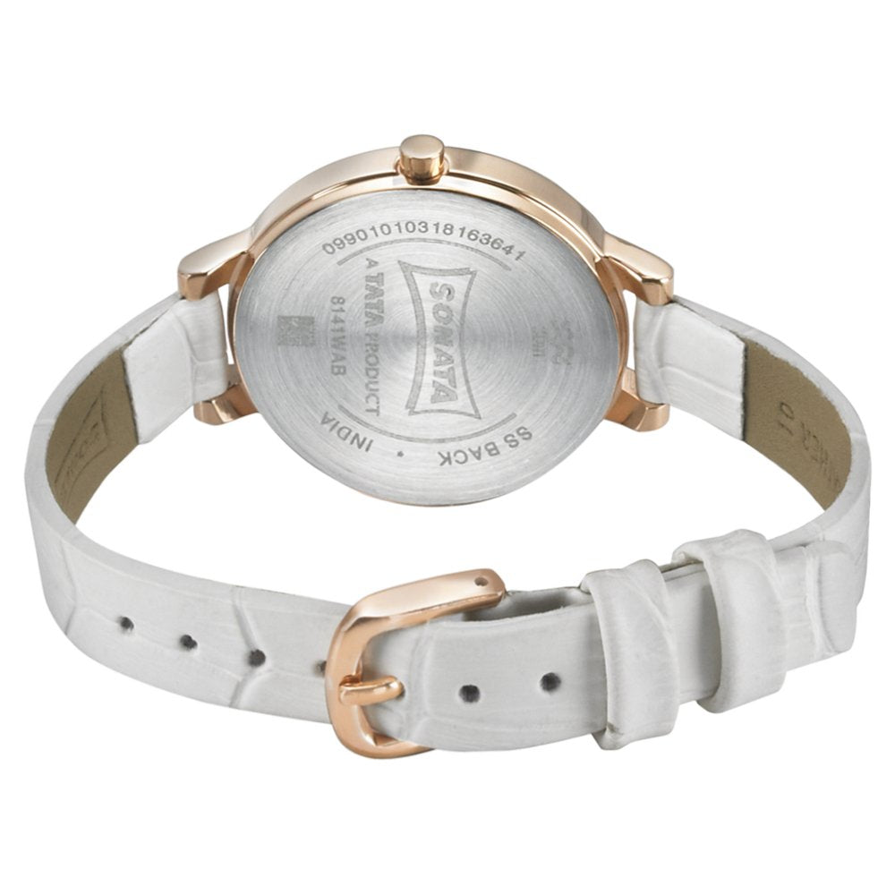 Sonata Play Purple Dial Women Watch With Stainless Steel Strap
