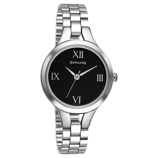 Sonata Wedding Pink Dial Women Watch With Stainless Steel Strap