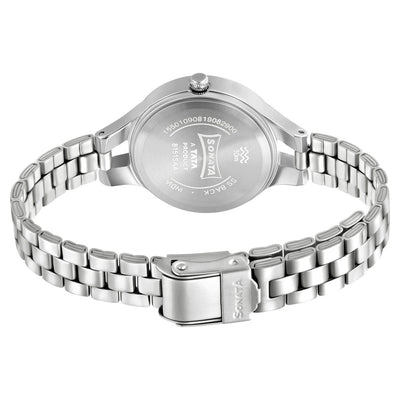 Sonata Wedding Black Dial Women Watch With Stainless Steel Strap