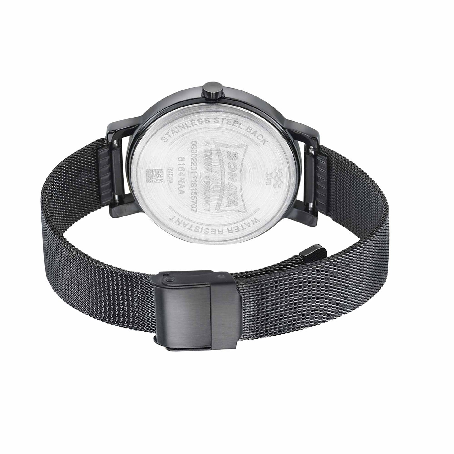 Sonata Onyx Black Dial Women Watch With Stainless Steel Strap