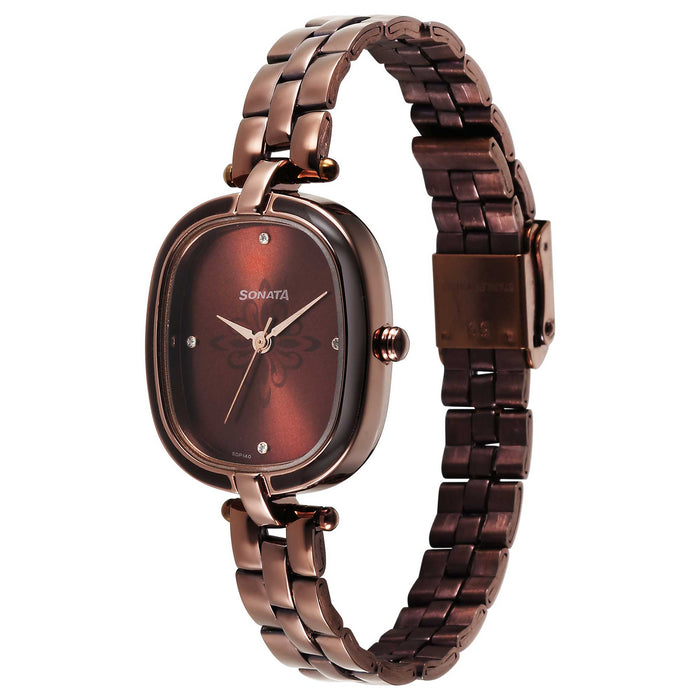Sonata Utsav Brown Dial Watch for Women