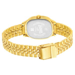 Linnea Silver Dial Yellow Stainless Steel Strap Watch