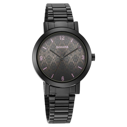 Ladies Essentials Grey Dial Stainless Steel Strap Watch for Women 8174NM01